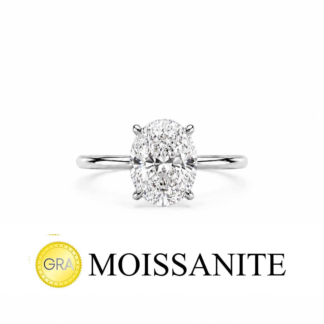 2 Carat Moissanite Oval ring