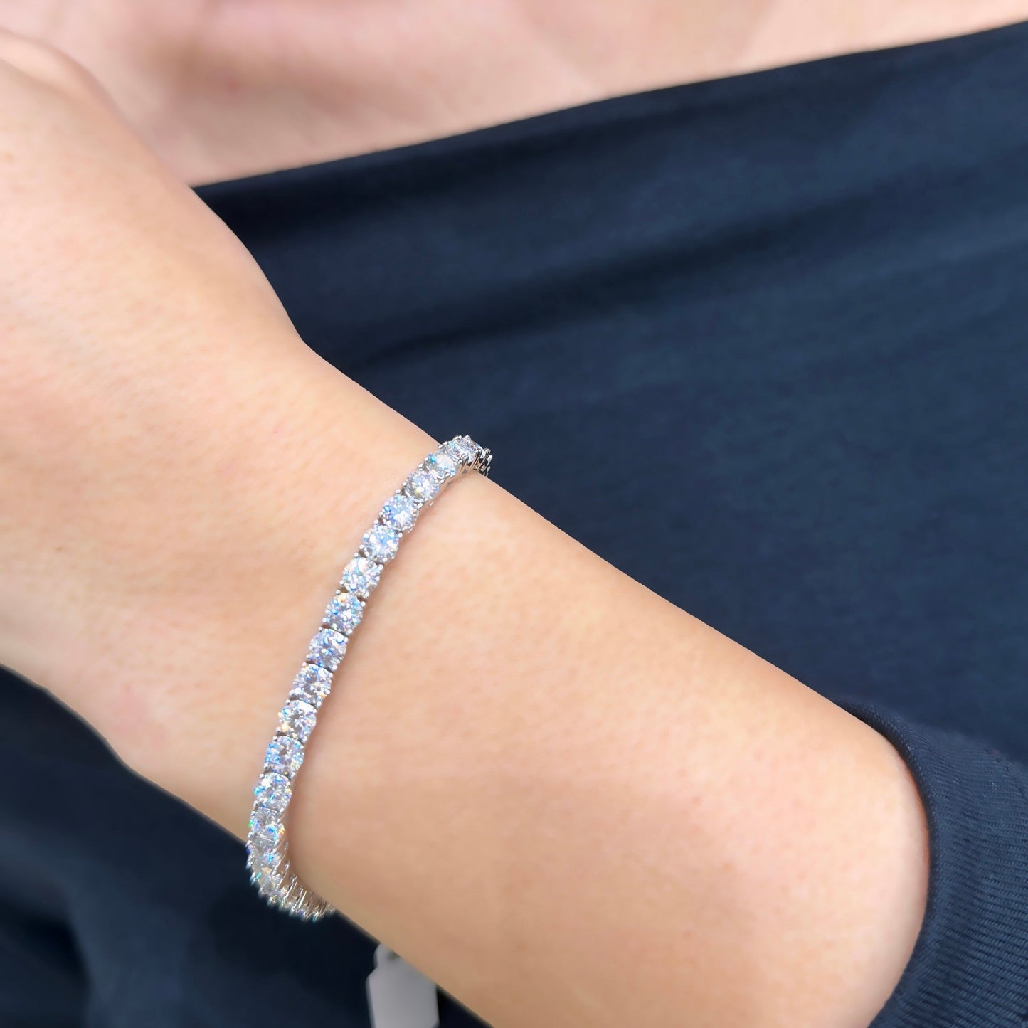 Four mm Moissanite Tennis Bracelet