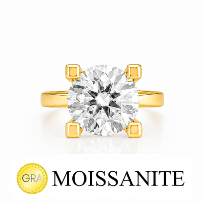 Three Carat Moissanite Solitaire Ring