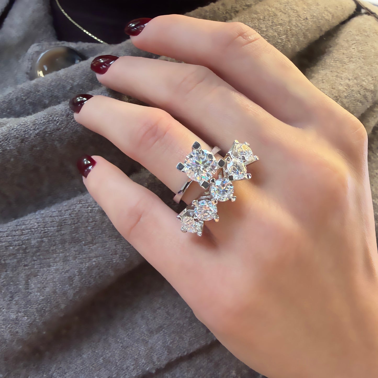 Two Carat Moissanite Solitaire Ring