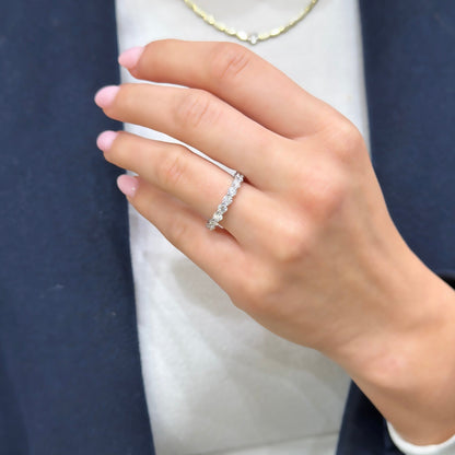 Three mm Moissanite Eternity Ring