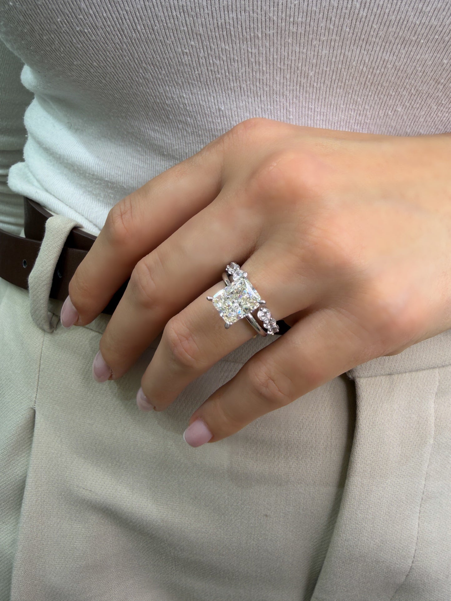 Open Band Half-Circle Stacking Ring