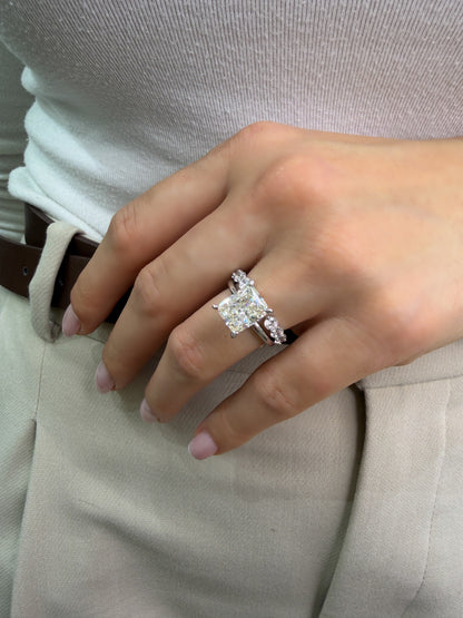 Open Band Half-Circle Stacking Ring
