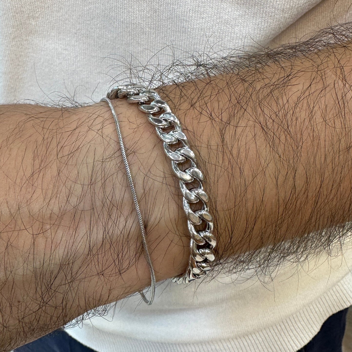 Thin Herringbone Men's Bracelet