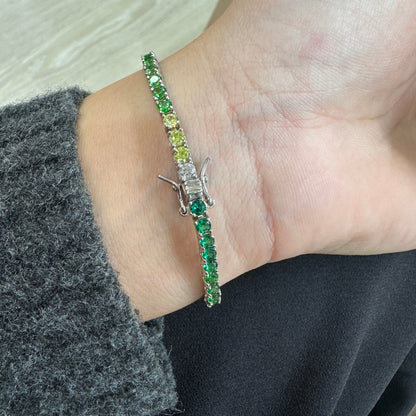 Green Tone Tennis Bracelet