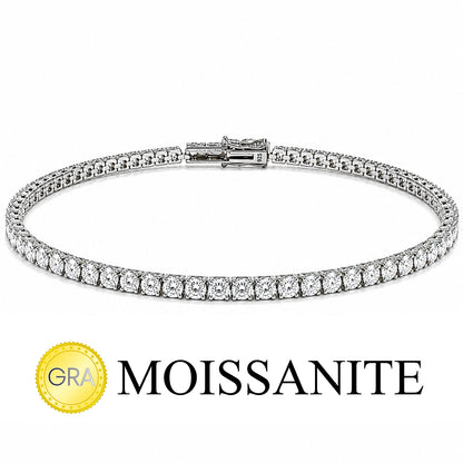 Three mm Moissanite Tennis Bracelet