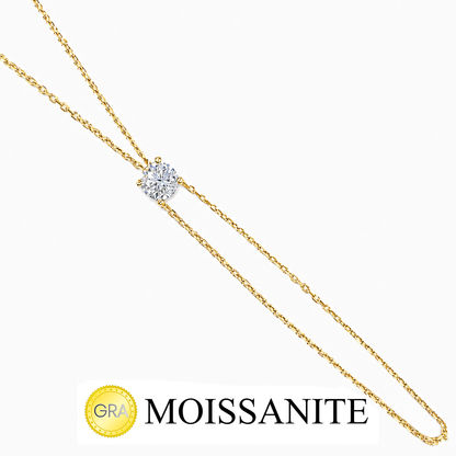Moissanite Solitaire Hand Chain
