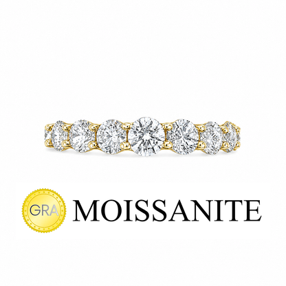 Three mm Moissanite Eternity Ring
