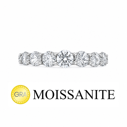 Three mm Moissanite Eternity Ring