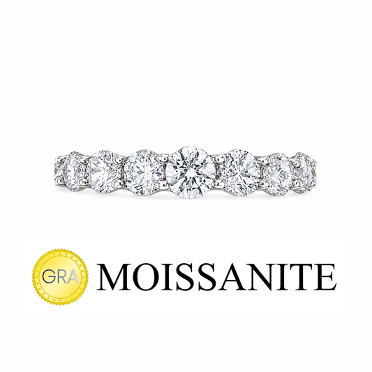 Three mm Moissanite Eternity Ring