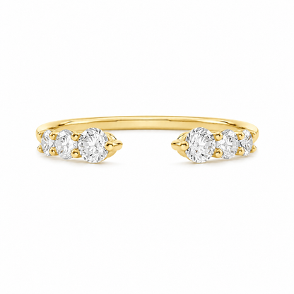 Open Band Half-Circle Stacking Ring
