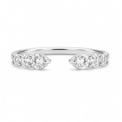 Open Band Half-Circle Stacking Ring