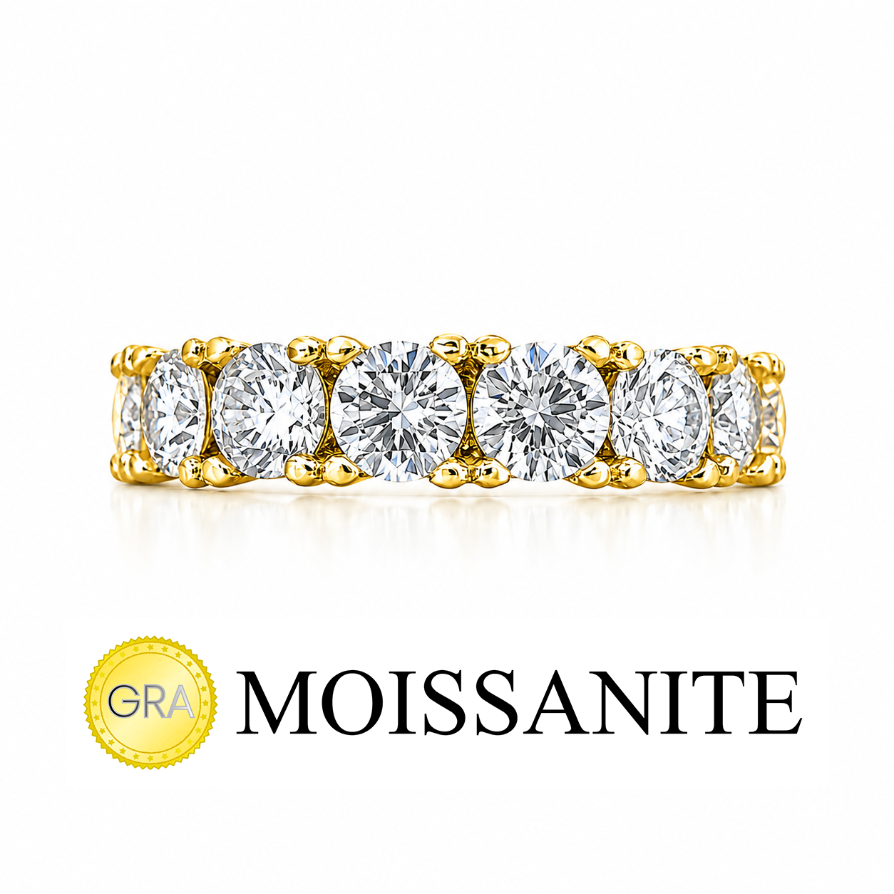 Medium Size Moissanite Eternity Ring