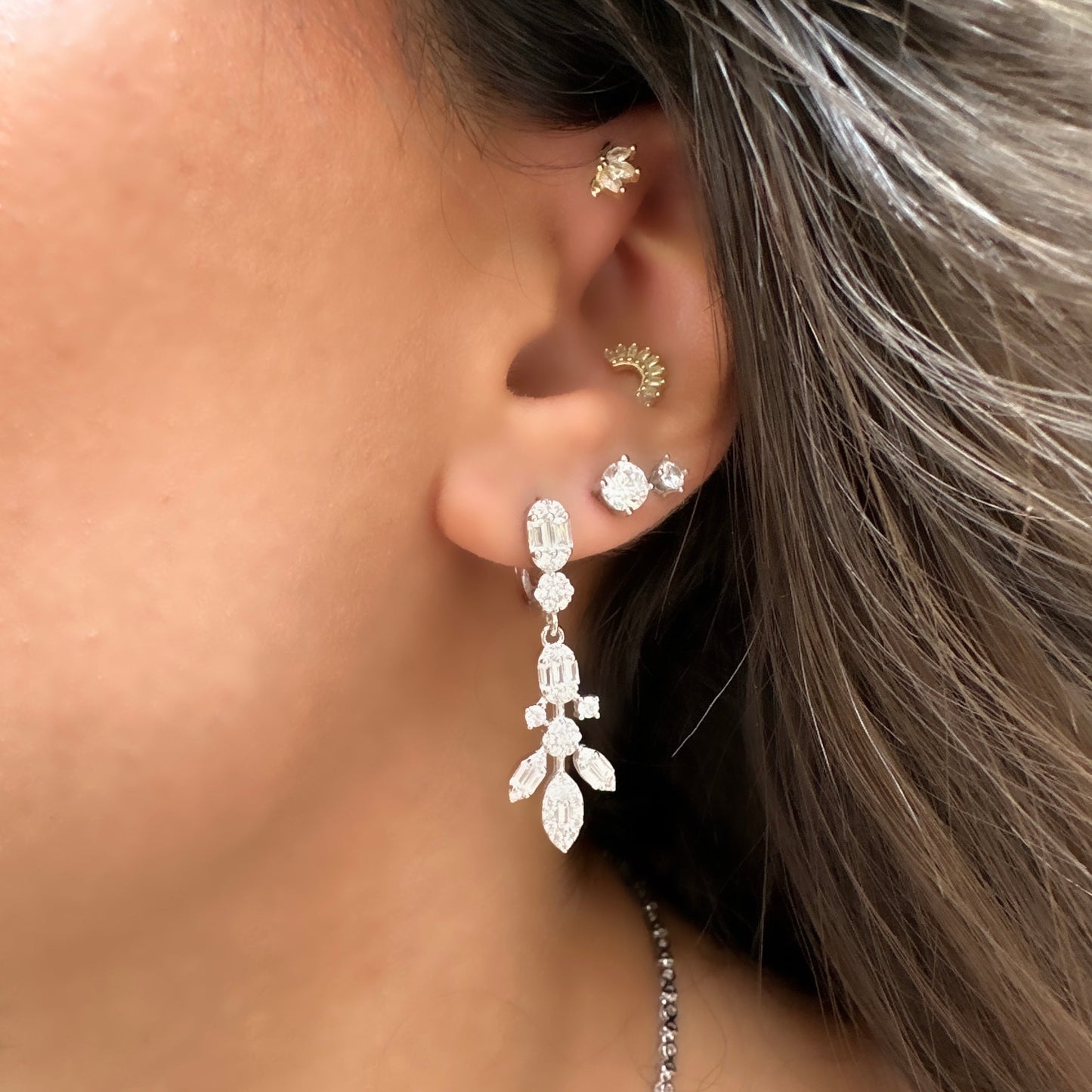 Drop-shaped Marquise Stone Night Set