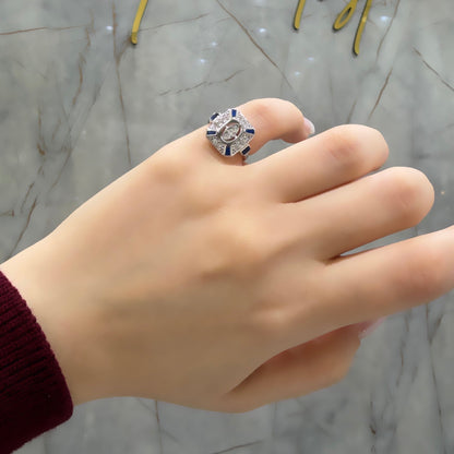 Vintage Colorful Stone Sparrow Ring