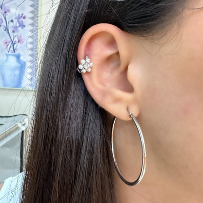 Four cm Thin Hoop Earrings