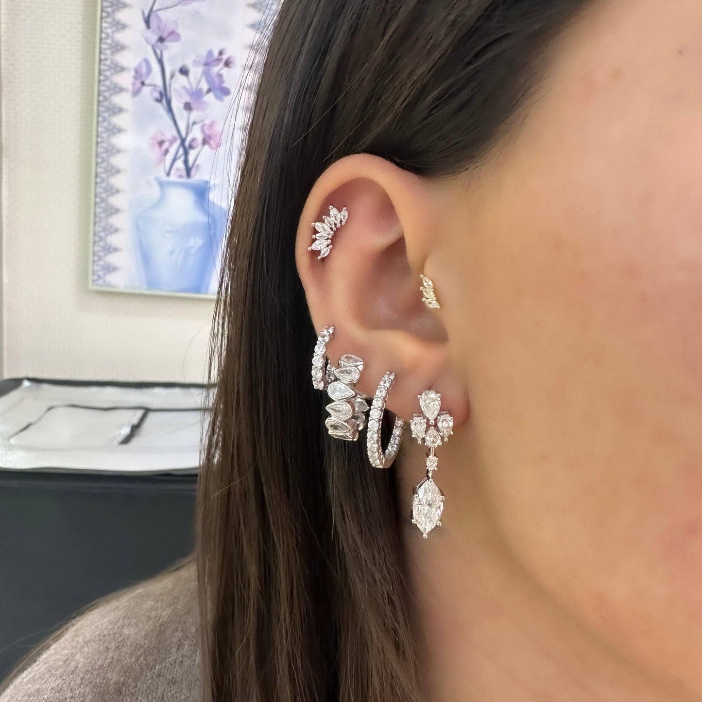 Dangling Moissanite Earrings