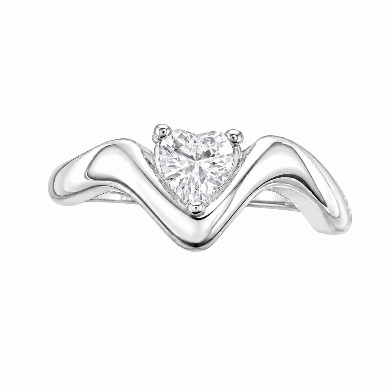 Carla Heart Detail Stone Ring