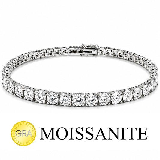 Five mm Moissanite Tennis Bracelet