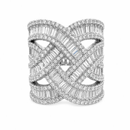 Spiral Baguette Ring