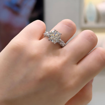Four Carat Moissanite Designer Ring