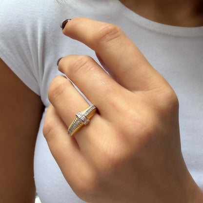 Quillon Ring with Stone