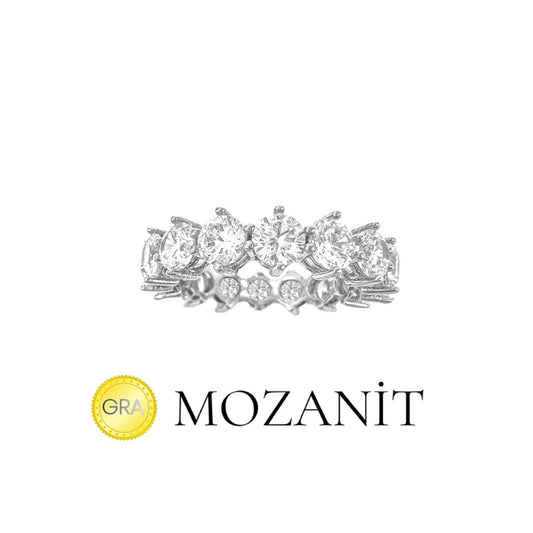 Moissanite Prong Full Circle Ring