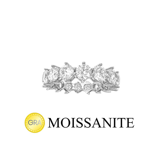 Moissanite Prong Full Circle Ring