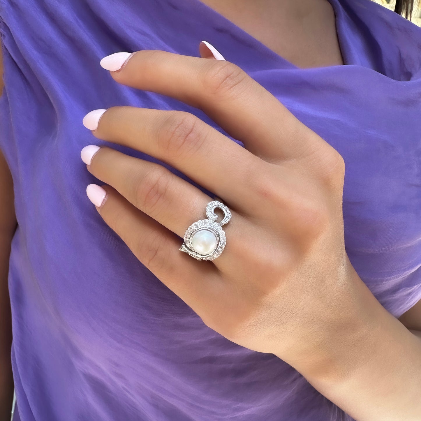 Designer Pearl Ring
