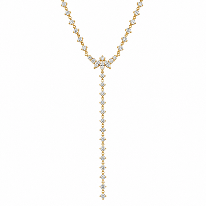 Stone Embellished Marquise Y Necklace