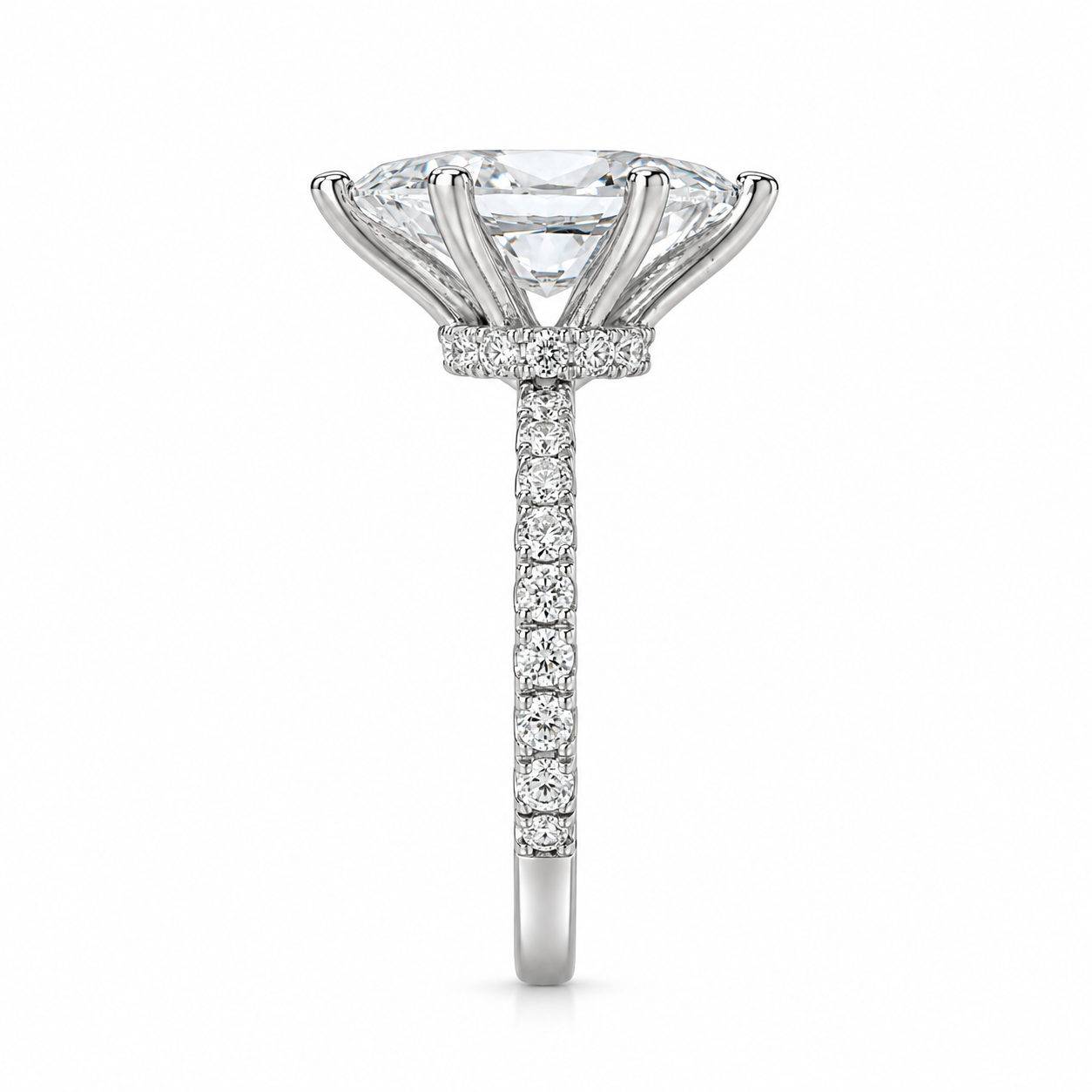 Two Carat Designer Moissanite Marquise Ring