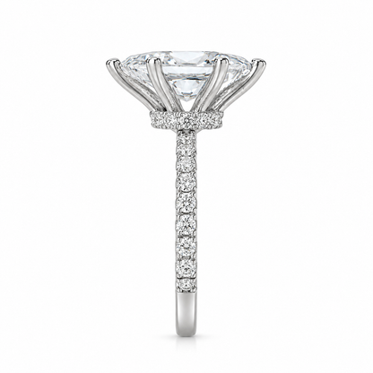 Two Carat Designer Moissanite Marquise Ring