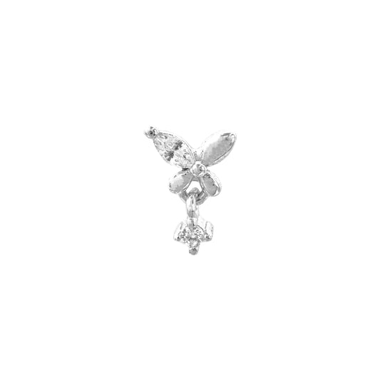 Marquise Stone Butterfly Tragus Piercing