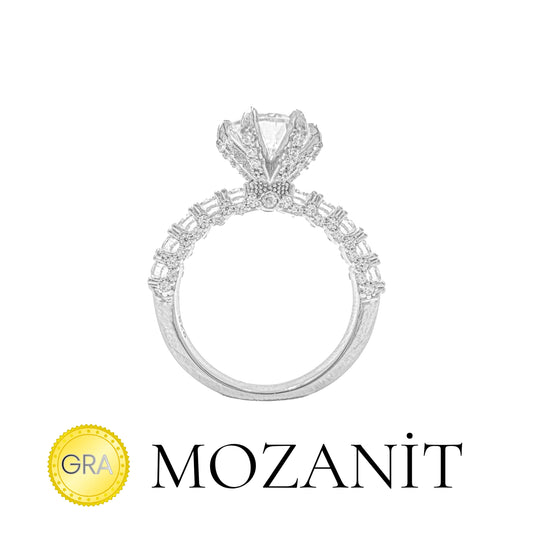 Two Carat Moissanite Solitaire Design Ring