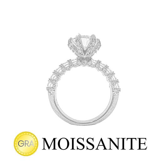 Two Carat Moissanite Solitaire Design Ring