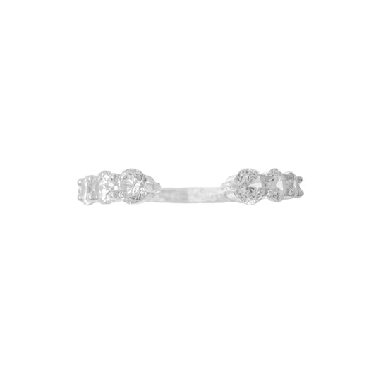 Open Band Half-Circle Stacking Ring