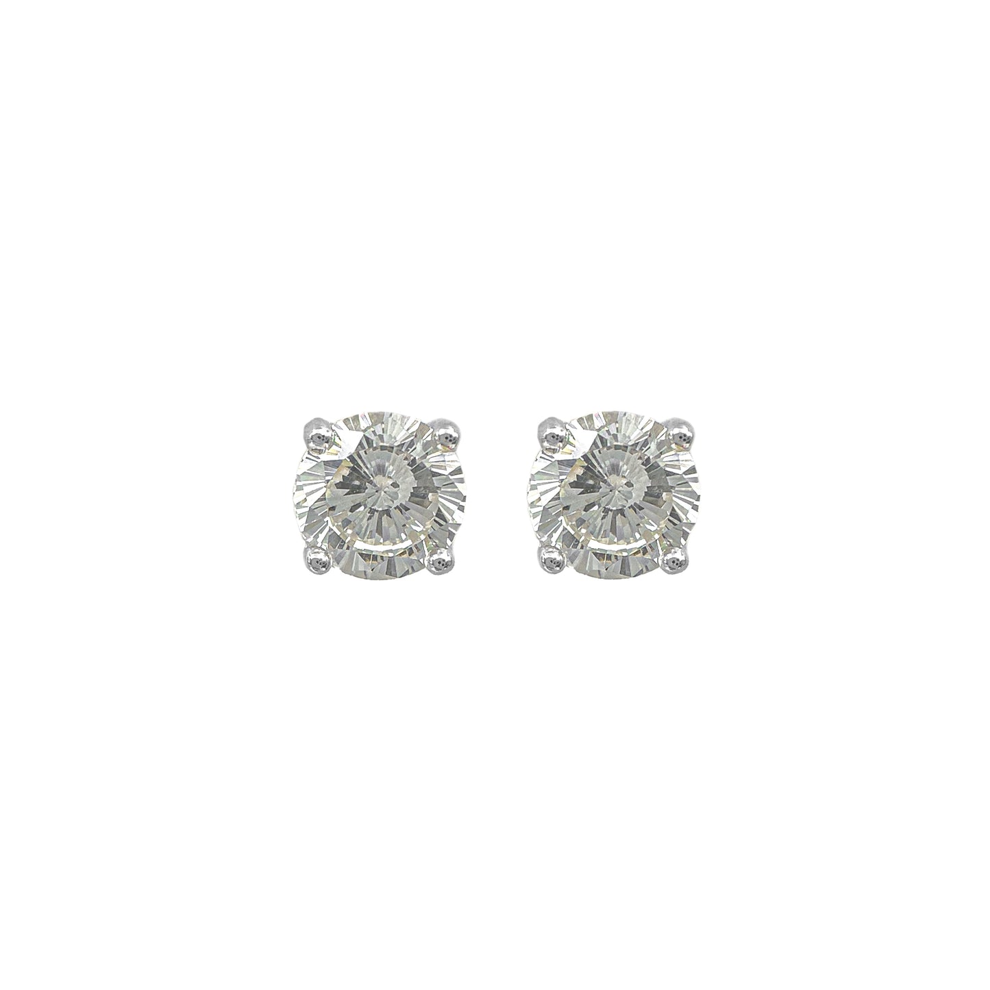 Round Moissanite Solitaire Earring