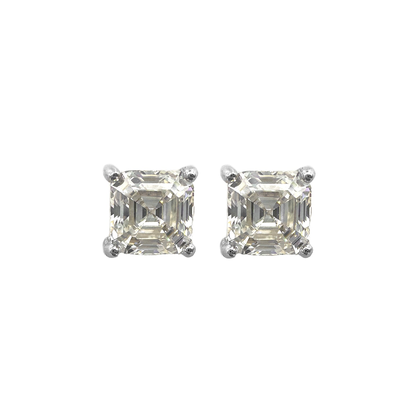 Square Moissanite Earring