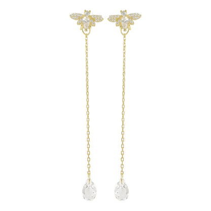 Bee Design Dangle Stone Earrings