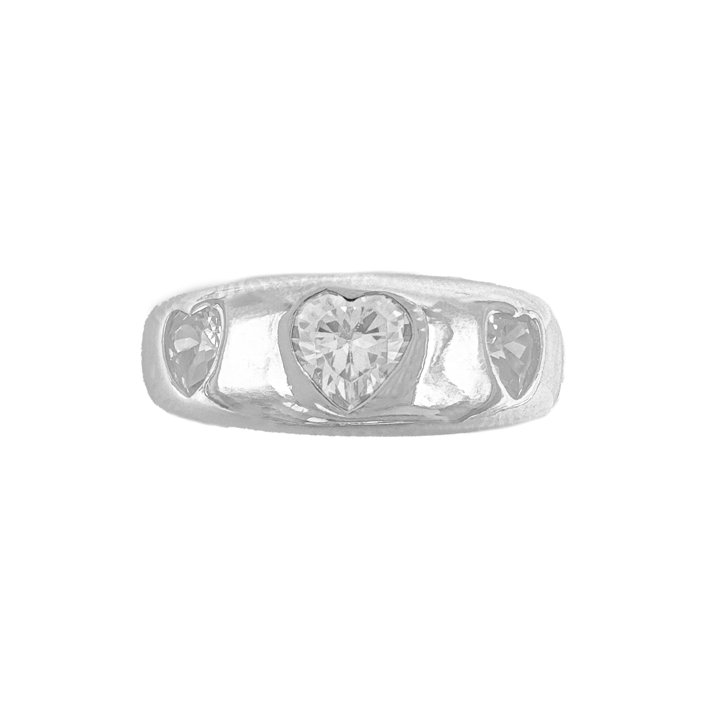 Heart Stone Domed Ring