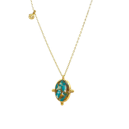 Turquoise Apalite Stone Necklace