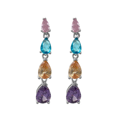 Colorful Stone Dangle Earrings