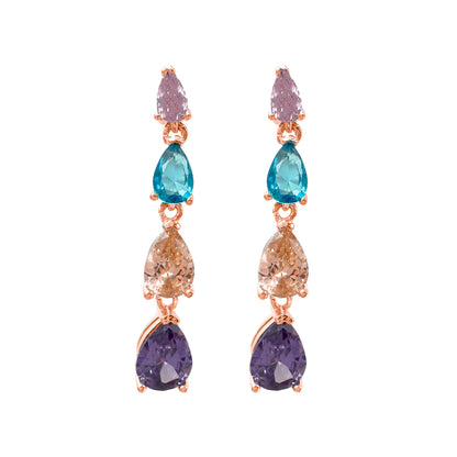 Colorful Stone Dangle Earrings