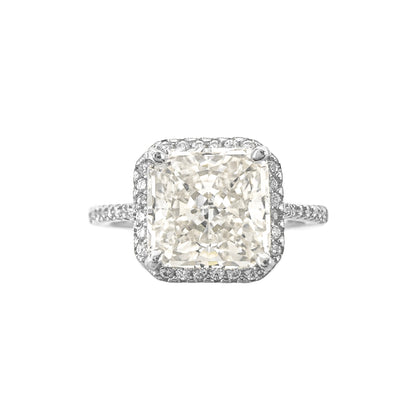 Square Side Stone Moissanite Ring