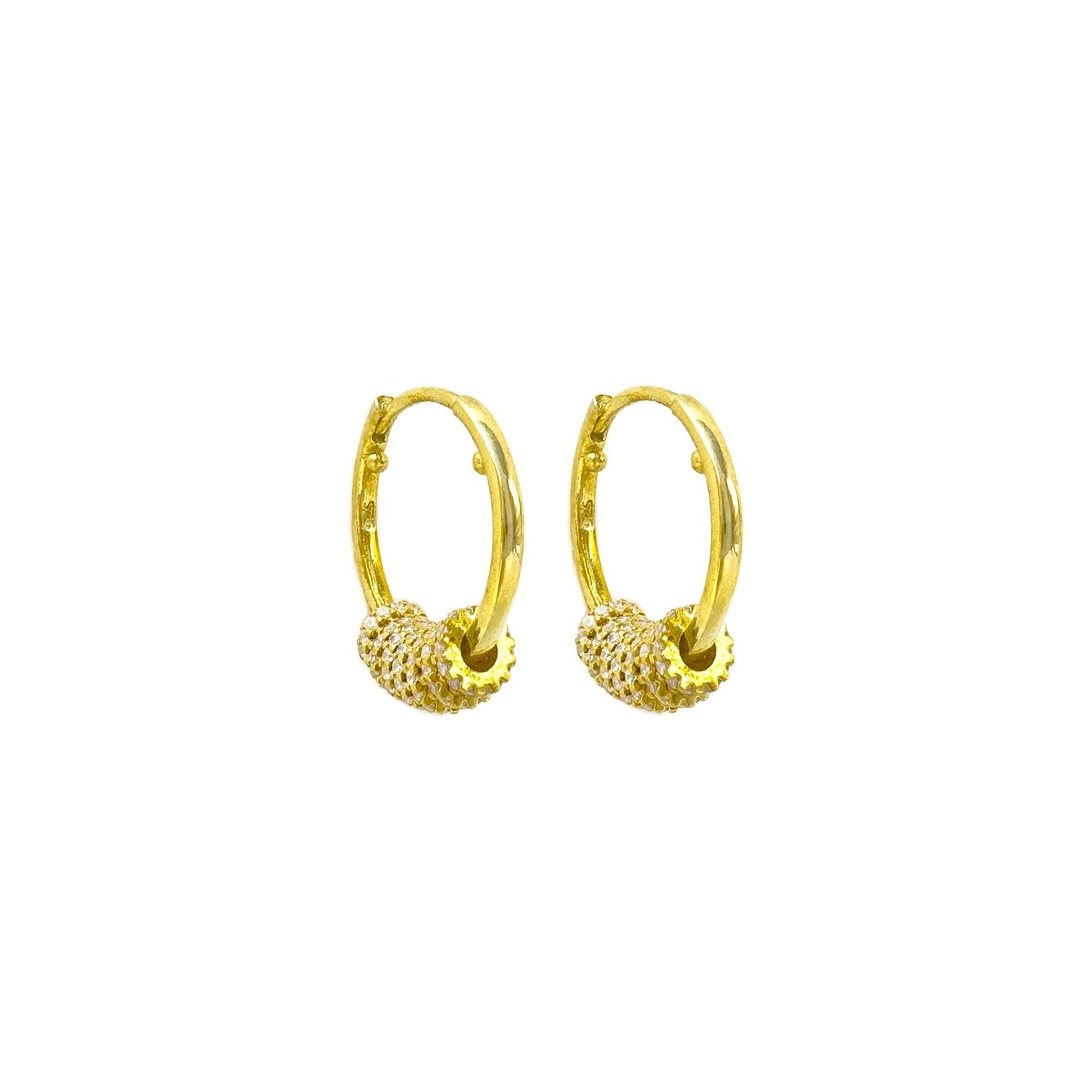 Large Hoop Stone Earrings