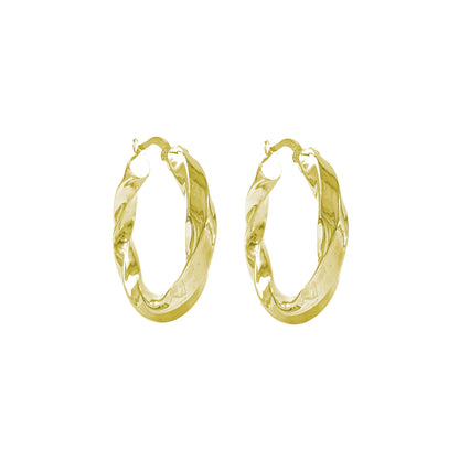 Large Twisted Hoop Earrings