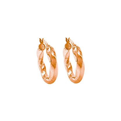 Medium Size Twisted Hoop Earrings