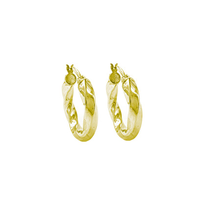 Medium Size Twisted Hoop Earrings