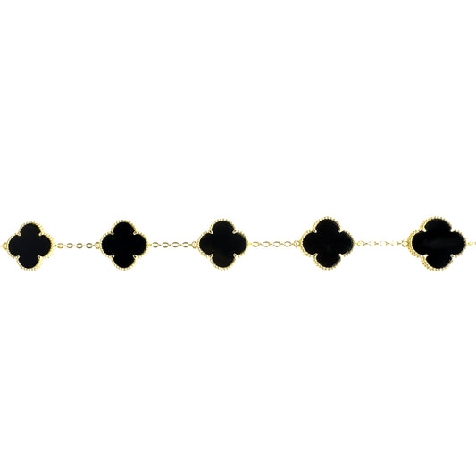 Large Black Clover Bracelet