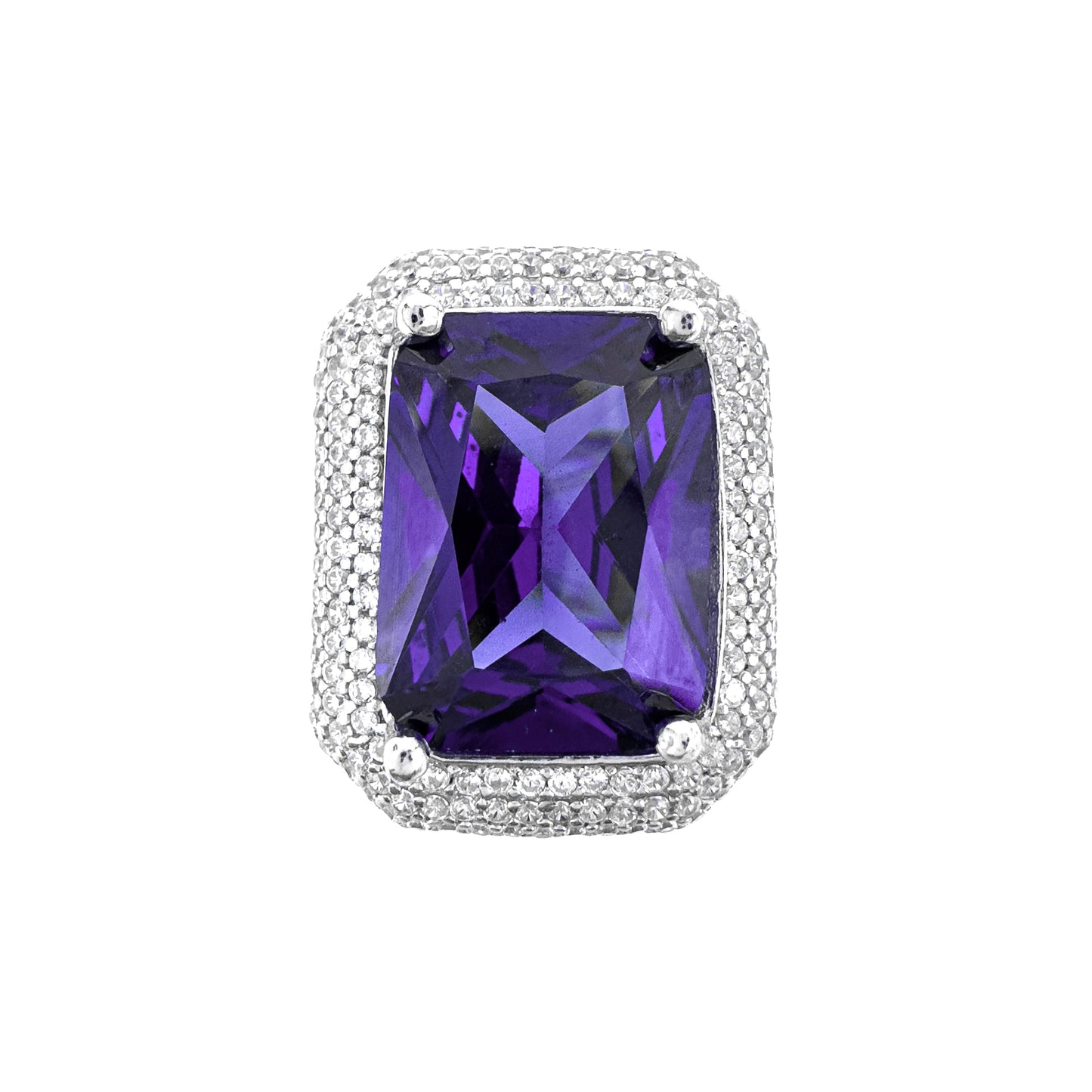 Purple Stone Rectangle Ring